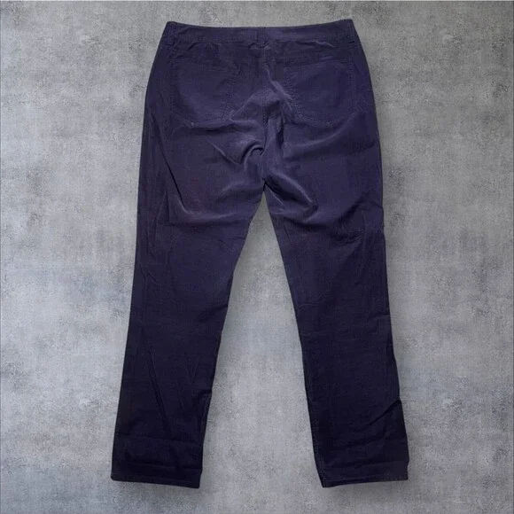 Set of 2 Eileen Fisher Corduroy Pants size M Brown Black 34x32 Stretch Trousers - Picture 3 of 13